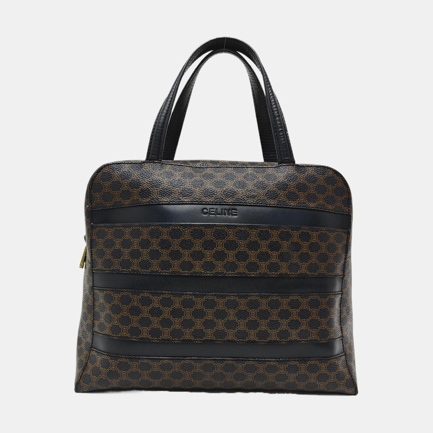 Coated Canvas Tote Bag Black