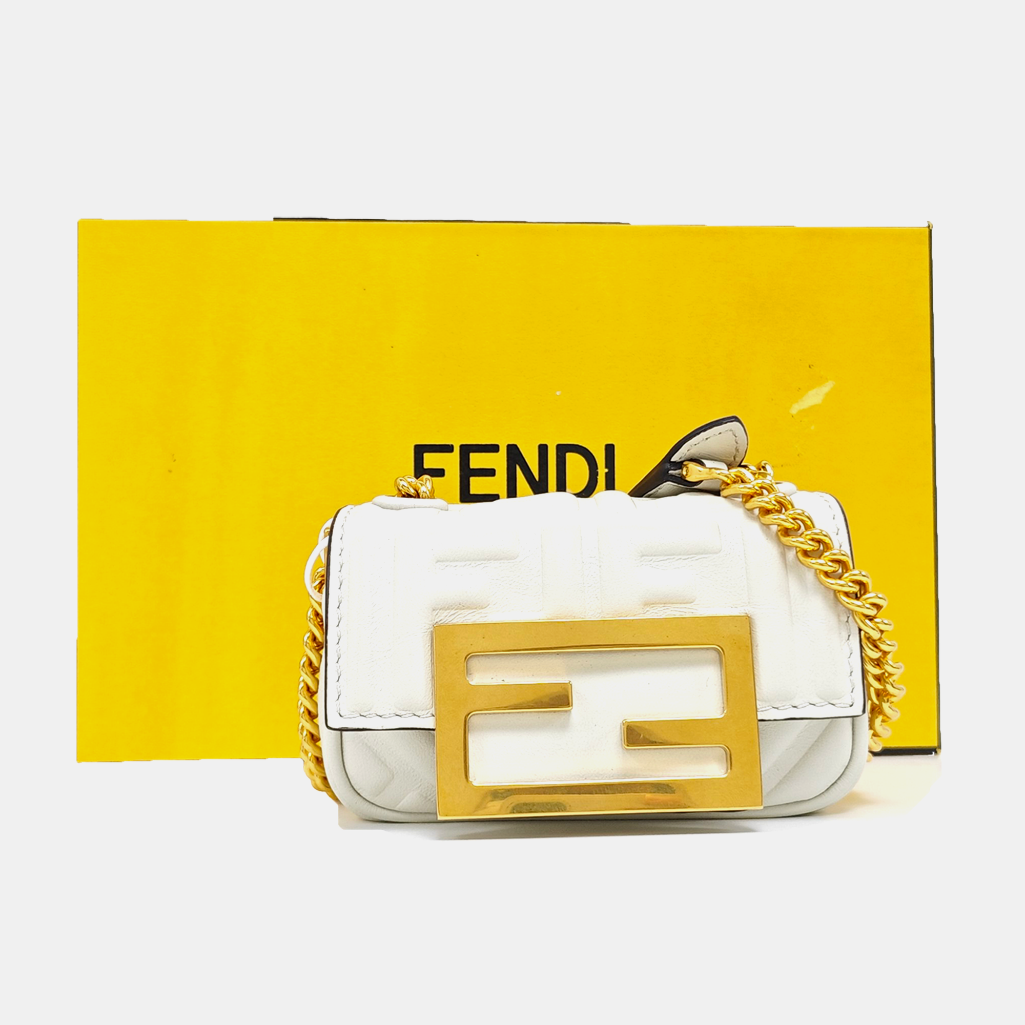 Authenticated pre-owned  Baguette Monogram Lambskin White - Shoulder Bag at Looply