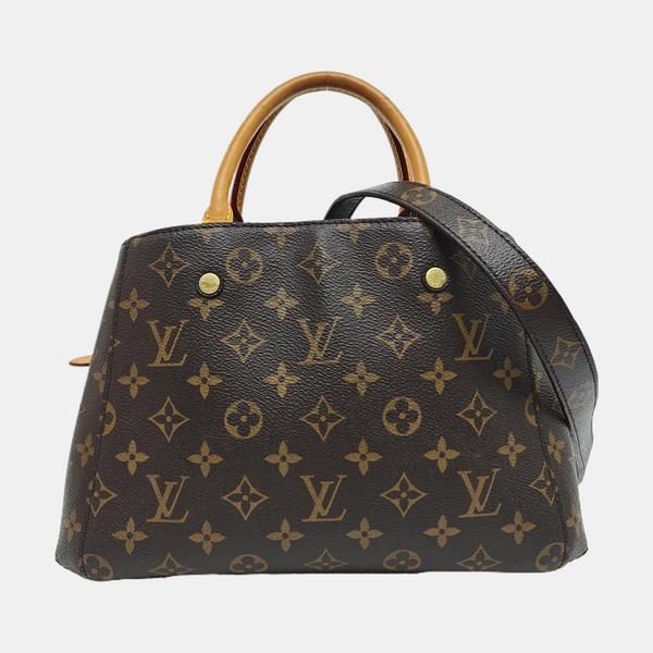 MONTAIGNE Monogram Coated Canvas Brown