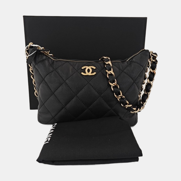 23K Quilted Calfskin Black