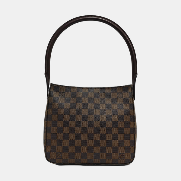 LOOPING MM Damier Ebene Coated Canvas Brown