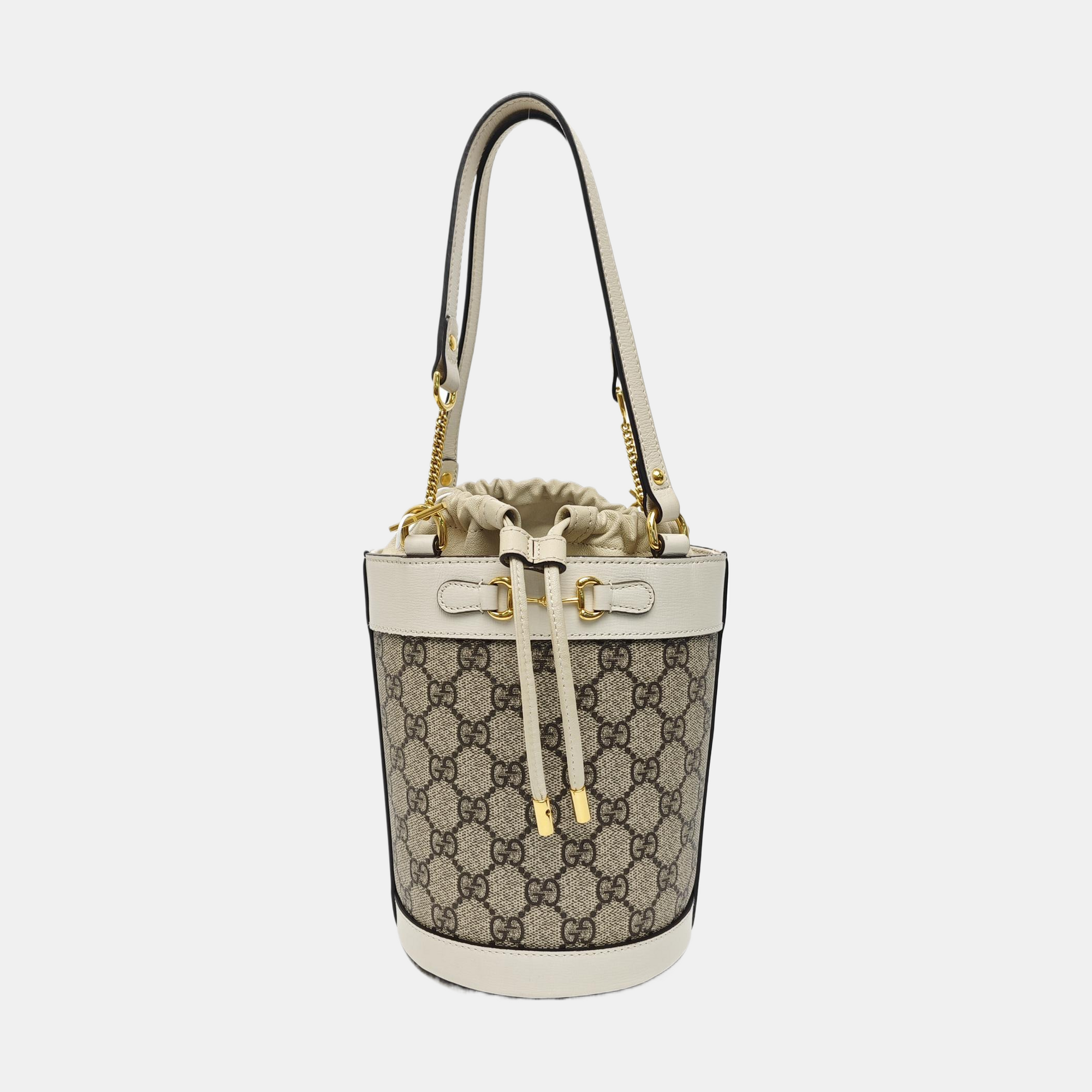 Horsebit 1955 Small Coated Canvas Beige