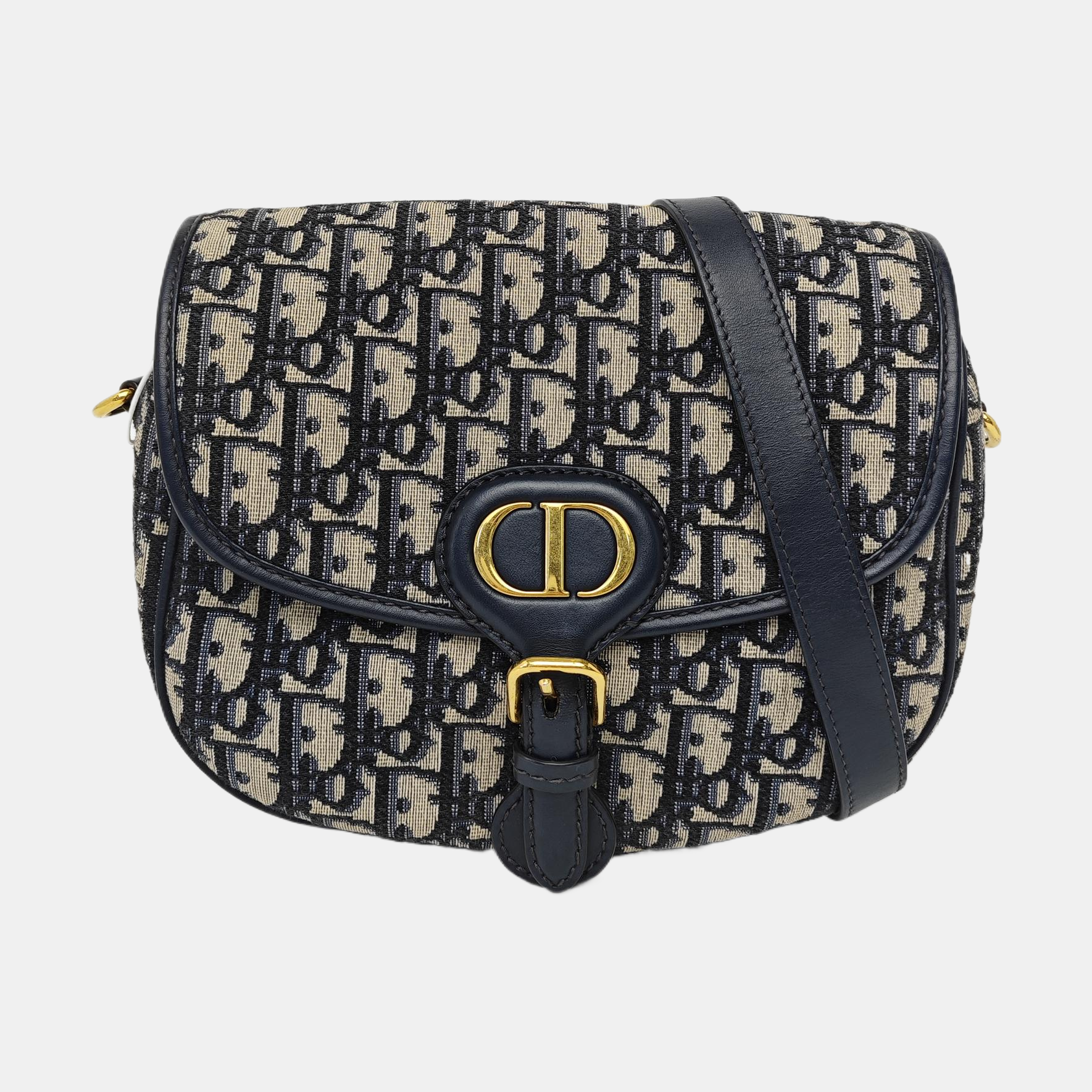 Bobby East-West Medium Oblique Canvas Blue