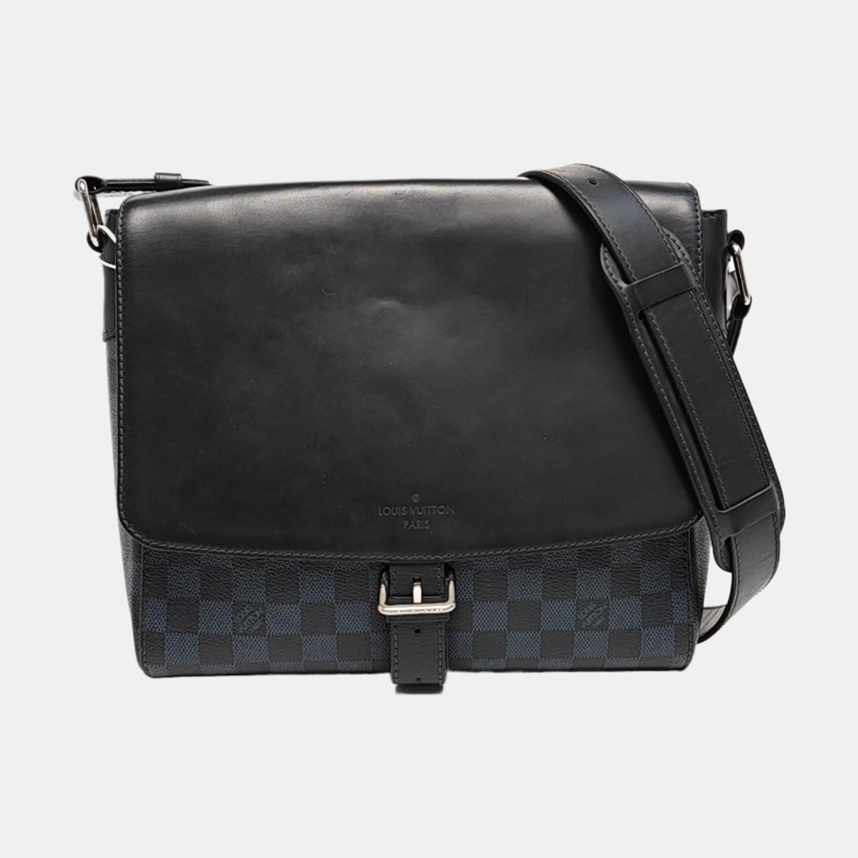 NEWPORT PM Damier Coated Canvas Blue
