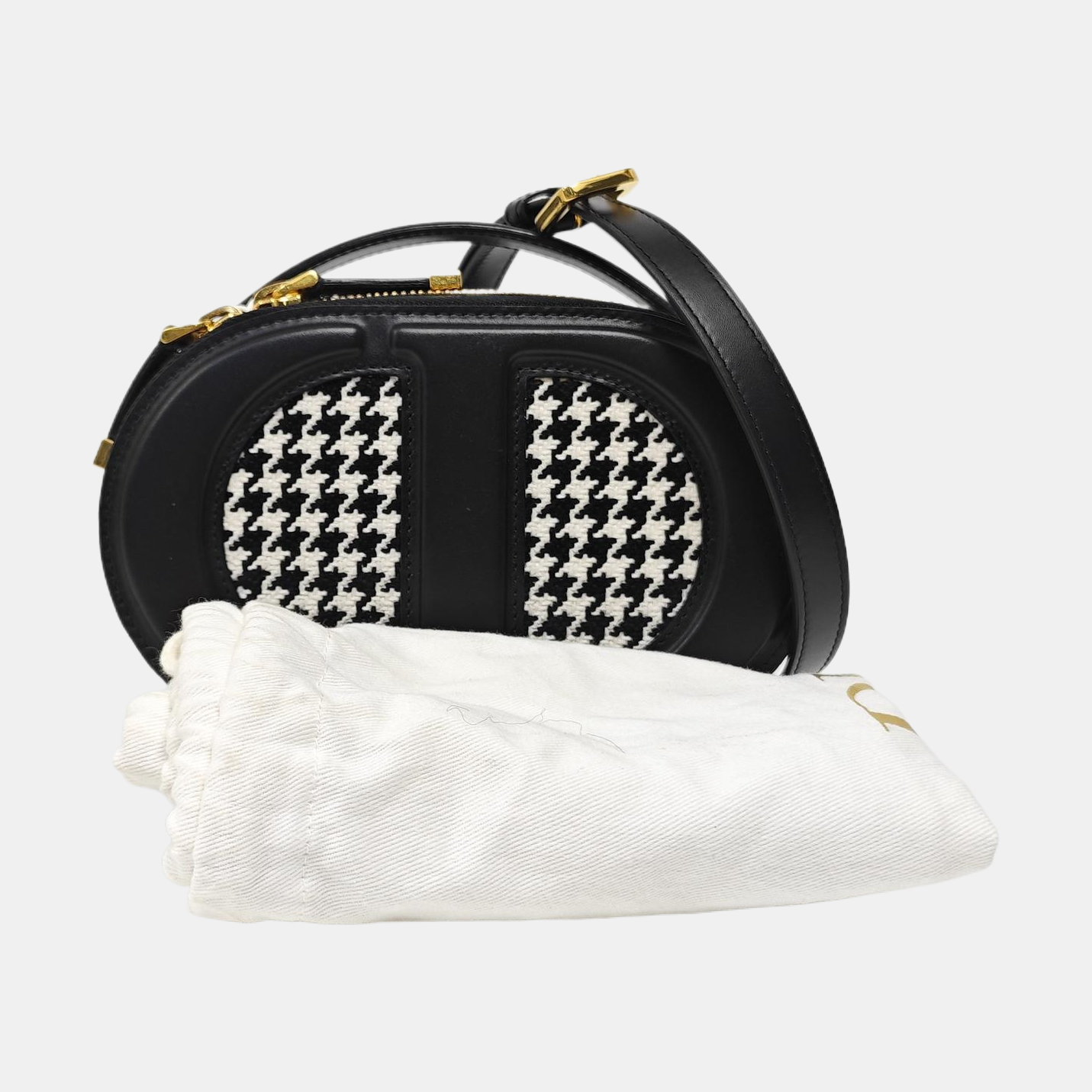 CD Signature Oblique Calfskin Black