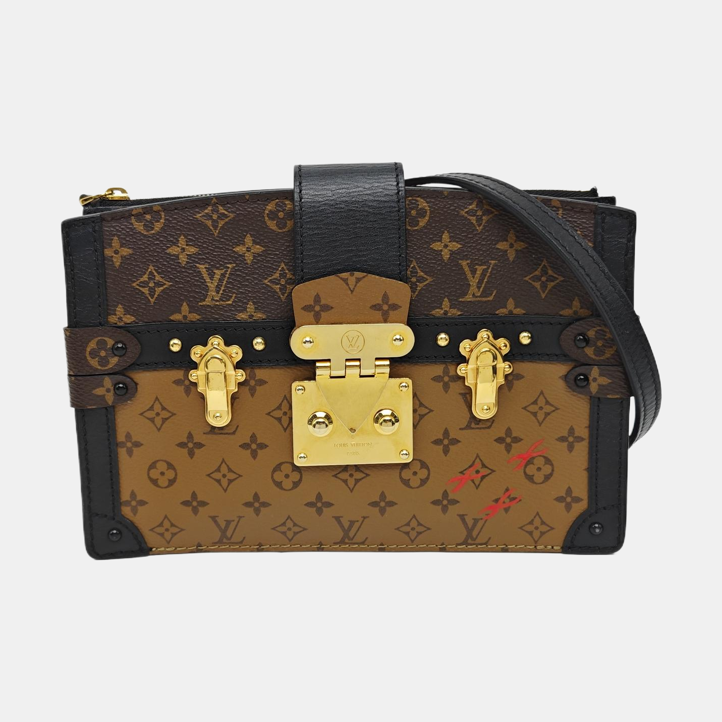 TRUNK Monogram Coated Canvas Brown