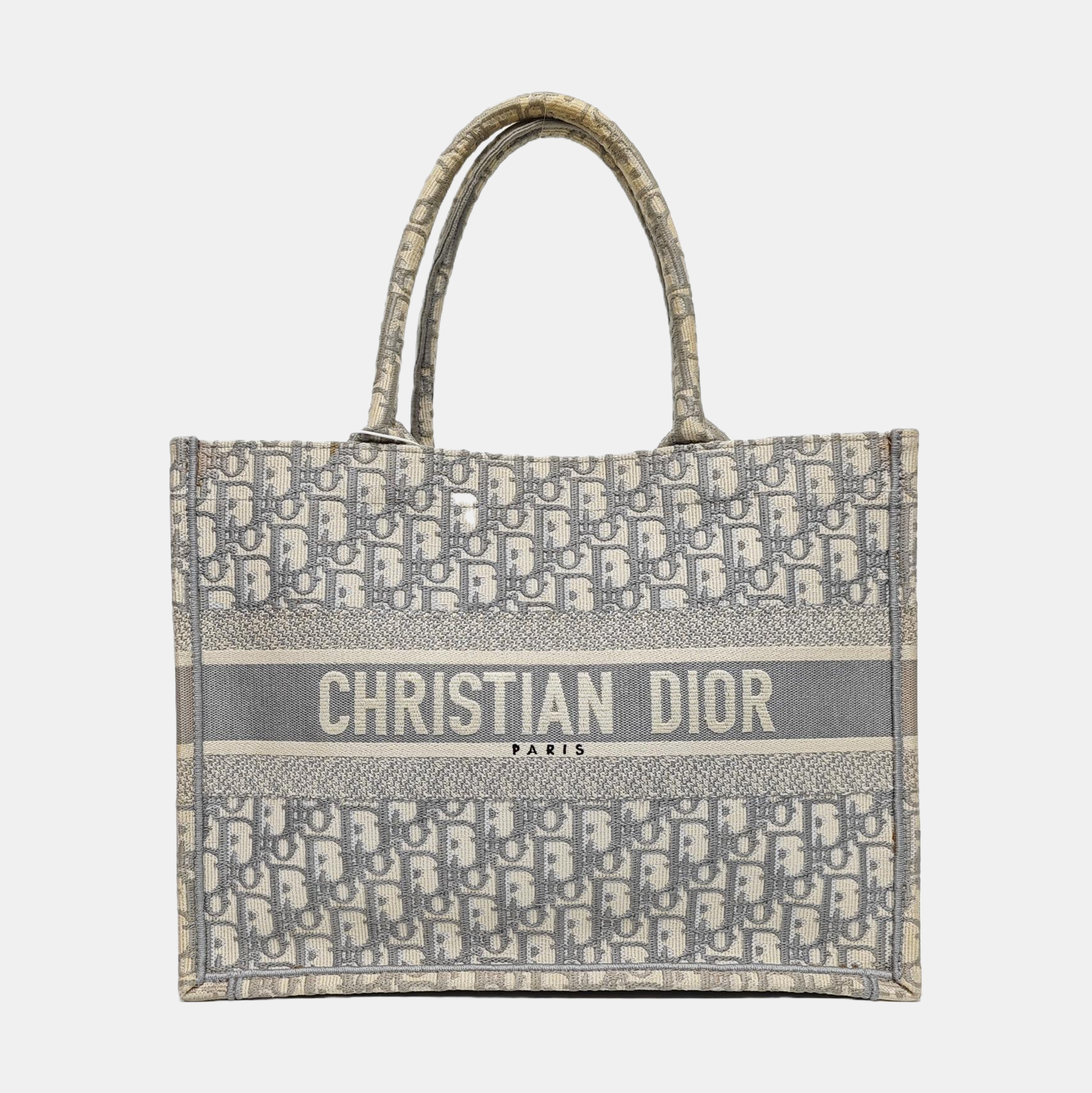 Authenticated pre-owned  Book Tote Medium Oblique Canvas Gray - Tote Bag at Looply