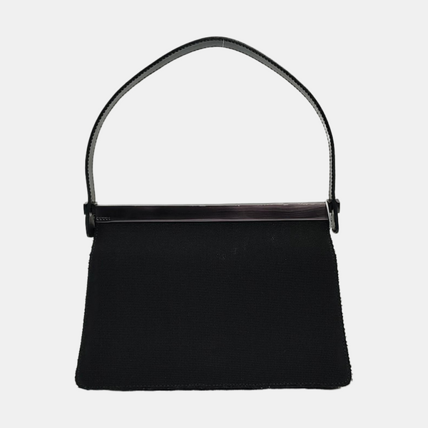 Canvas Top Handle Bag Black