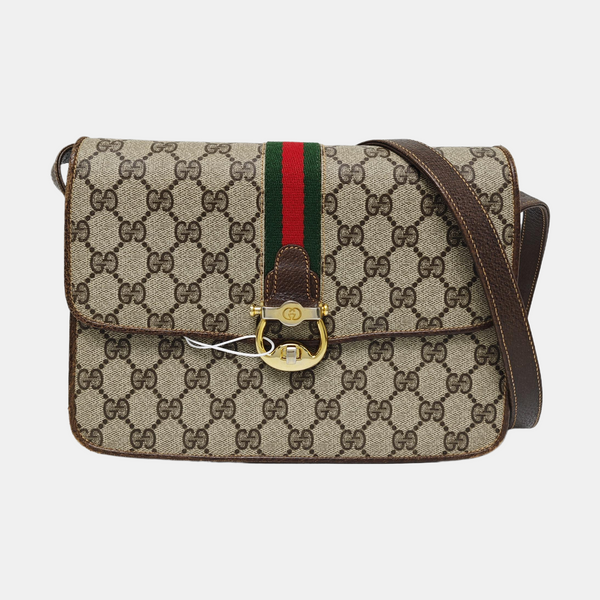 Monogram Coated Canvas Shoulder Bag Brown