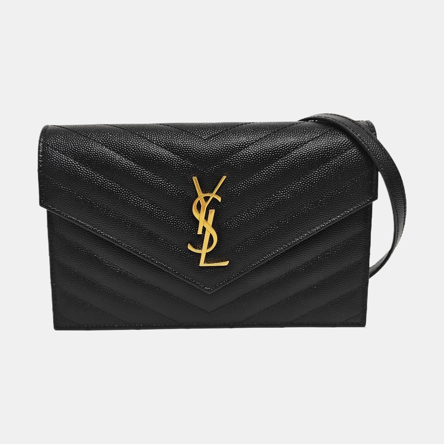 MONOGRAM Chevron Calfskin Black