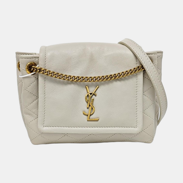 NOLITA Mini Quilted Lambskin White