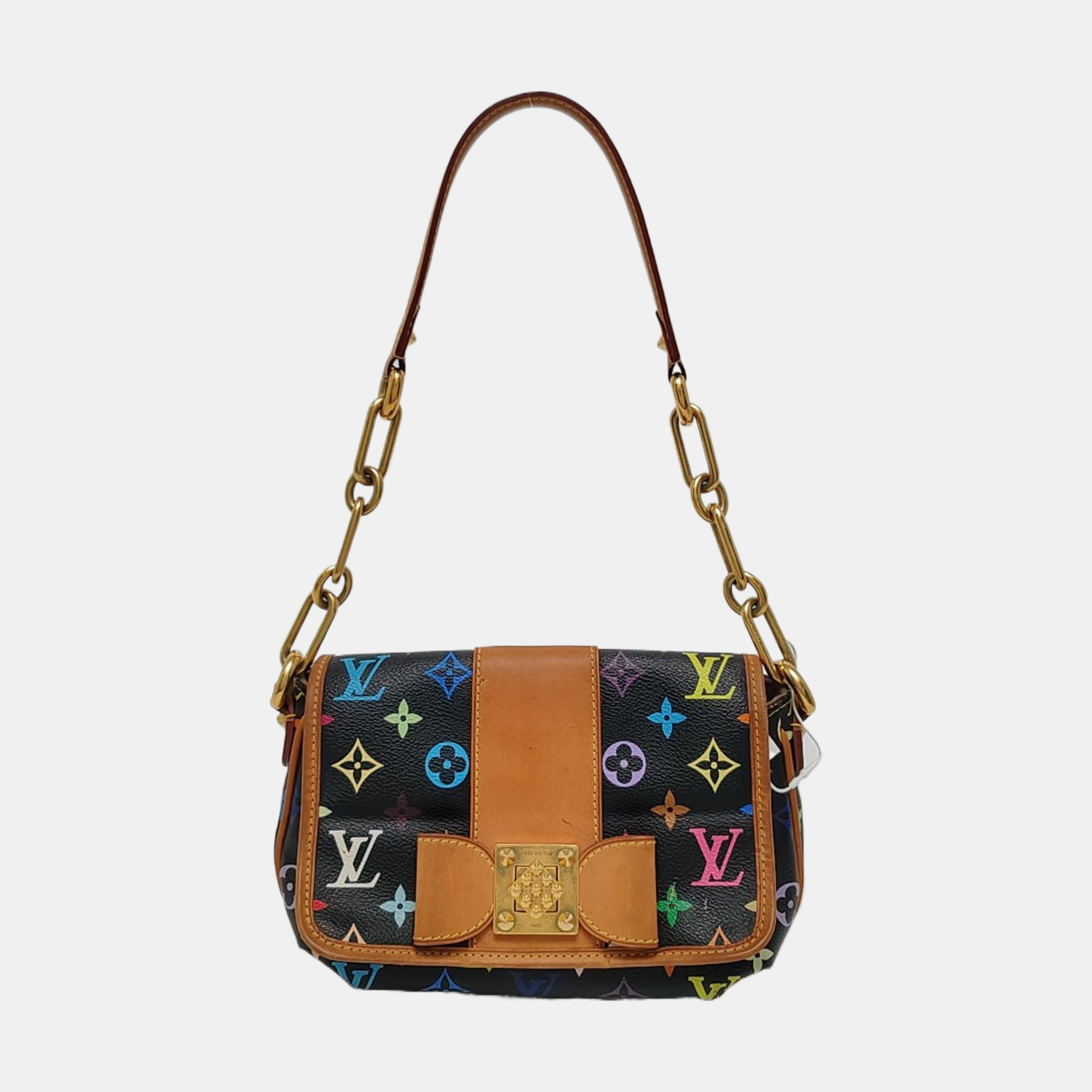 ANNIE Monogram Coated Canvas Black