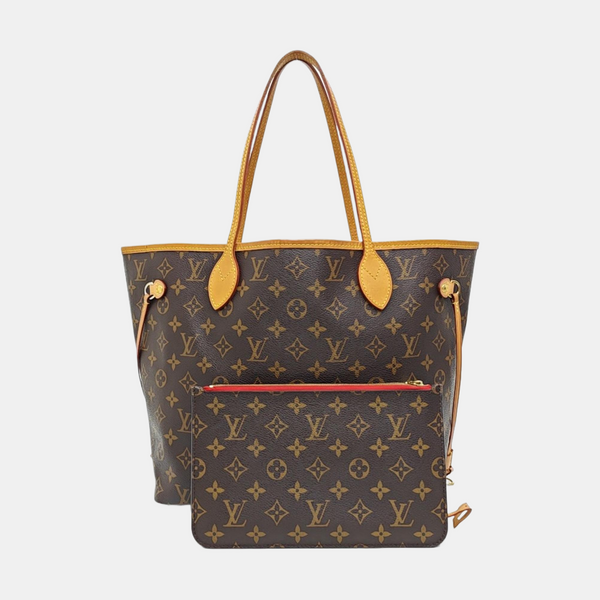 NEVERFULL MM Monogram Coated Canvas Brown