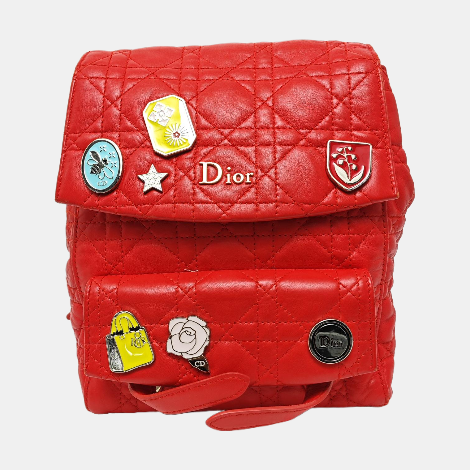 Stardust Cannage Calfskin Red