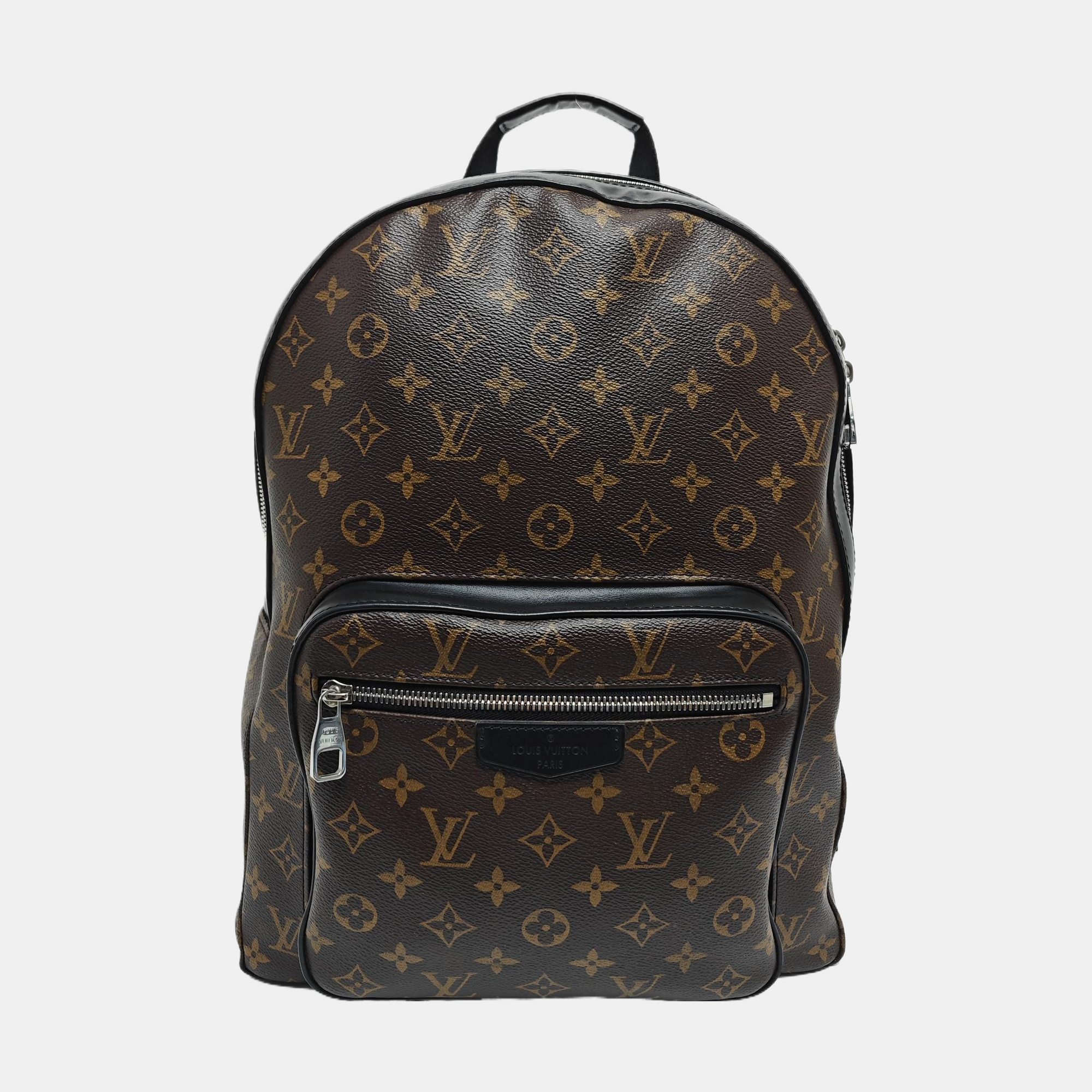 JOSH Monogram Coated Canvas Brown