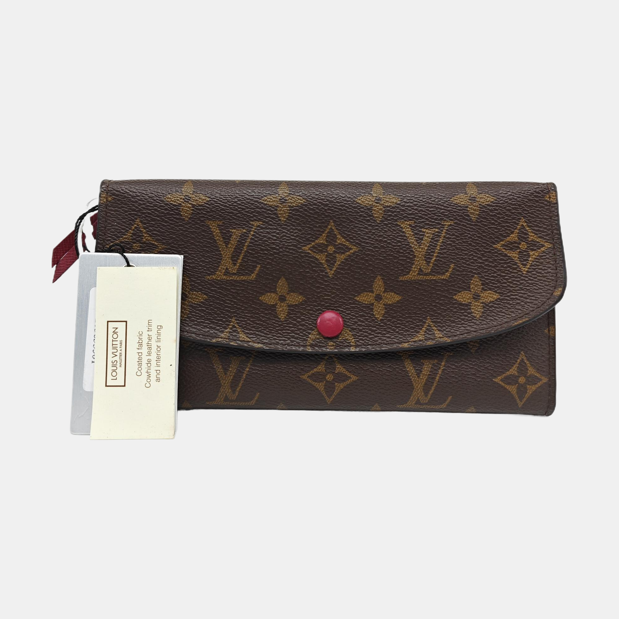 EMILIE Monogram Coated Canvas Brown Wallet