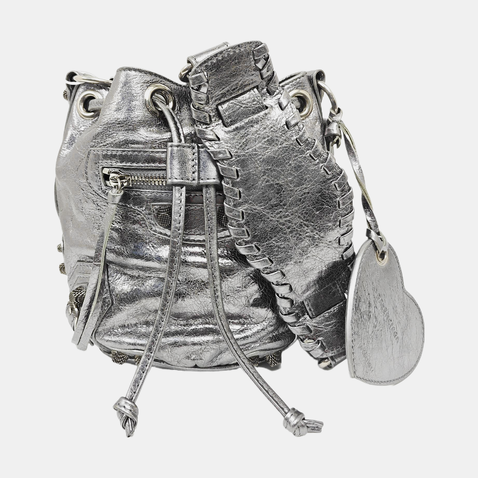 Le Cagole Calfskin Silver
