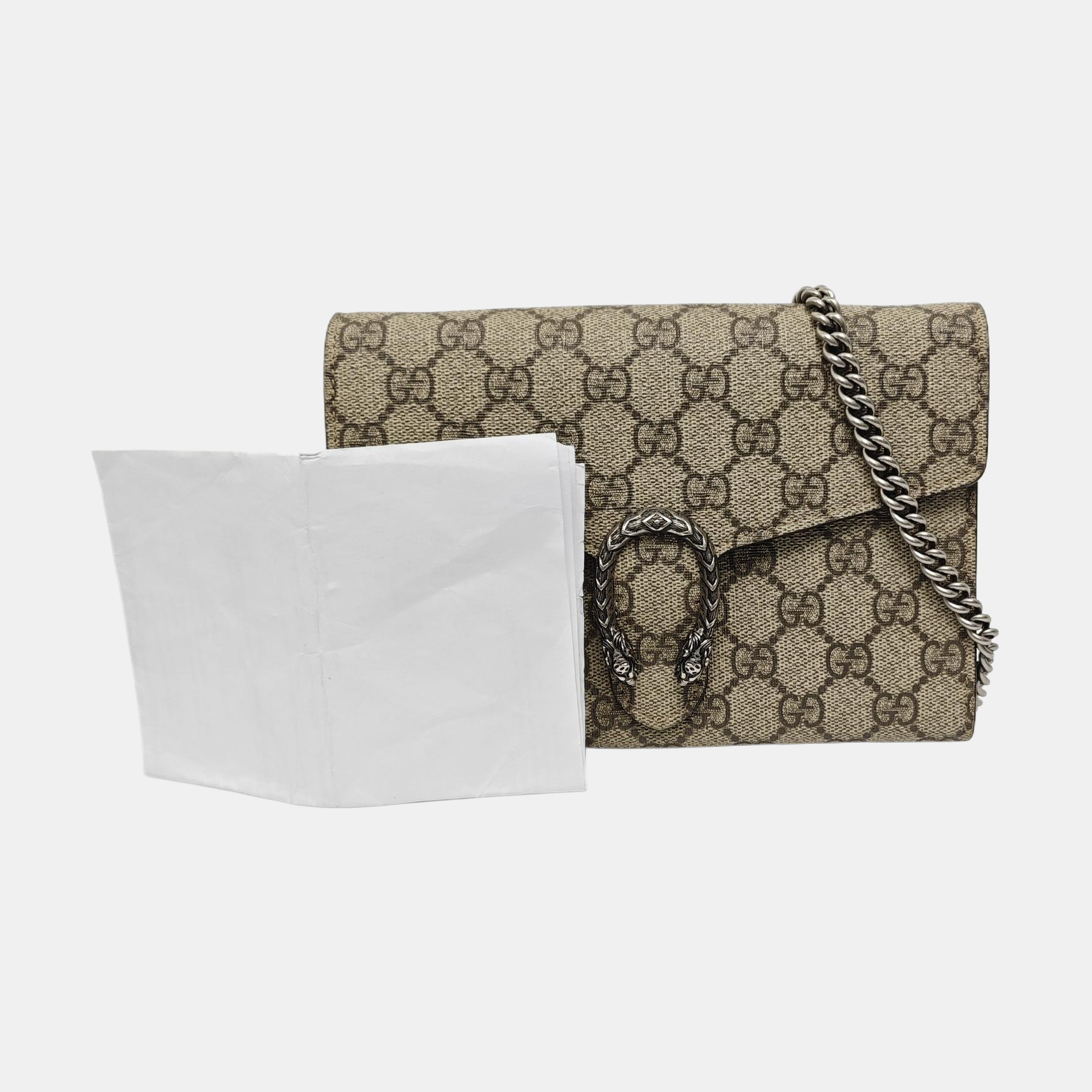 Dionysus Monogram Coated Canvas Beige