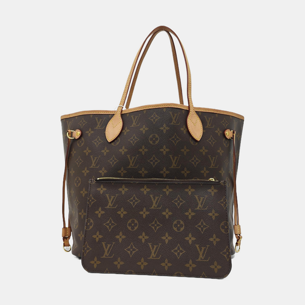 NEVERFULL MM Monogram Coated Canvas Brown