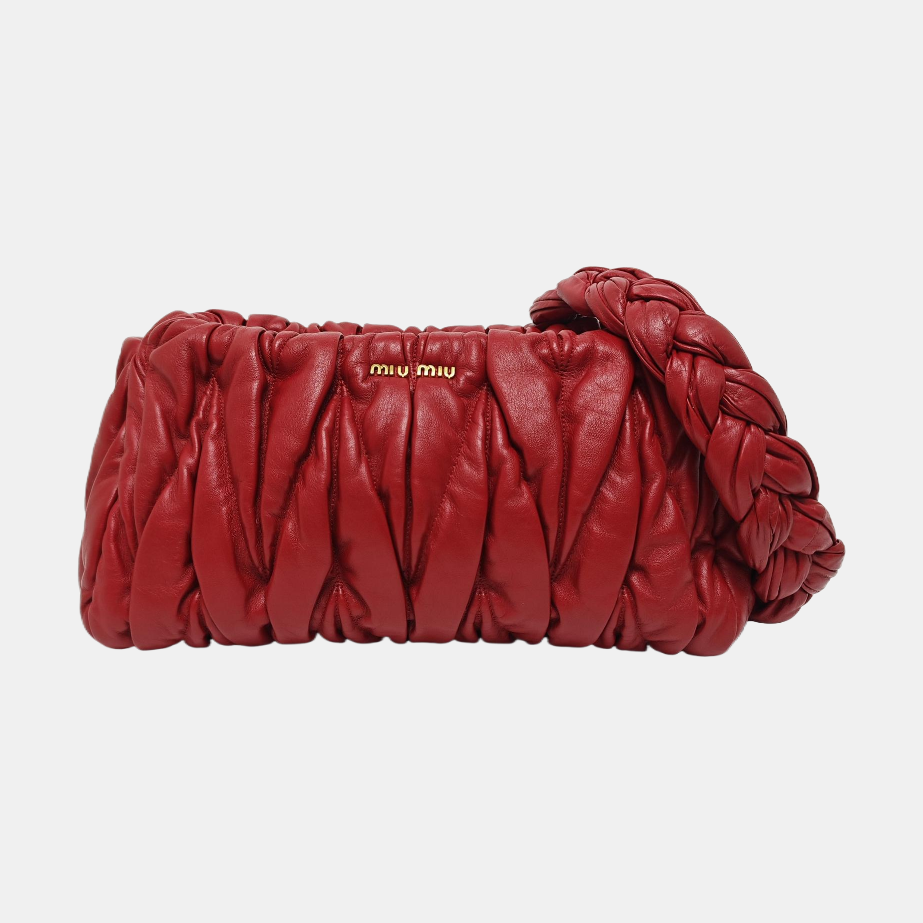 Quilted Leather Shoulder Bag Red