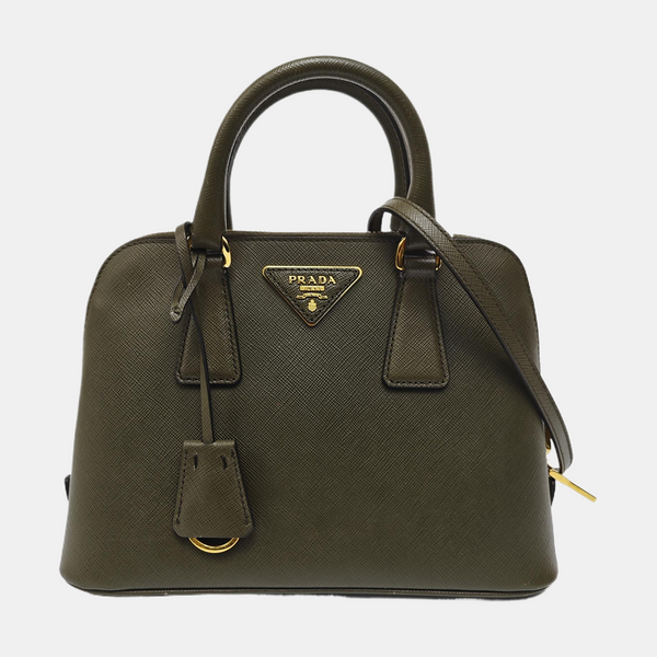 Promenade Small Saffiano Calfskin Green