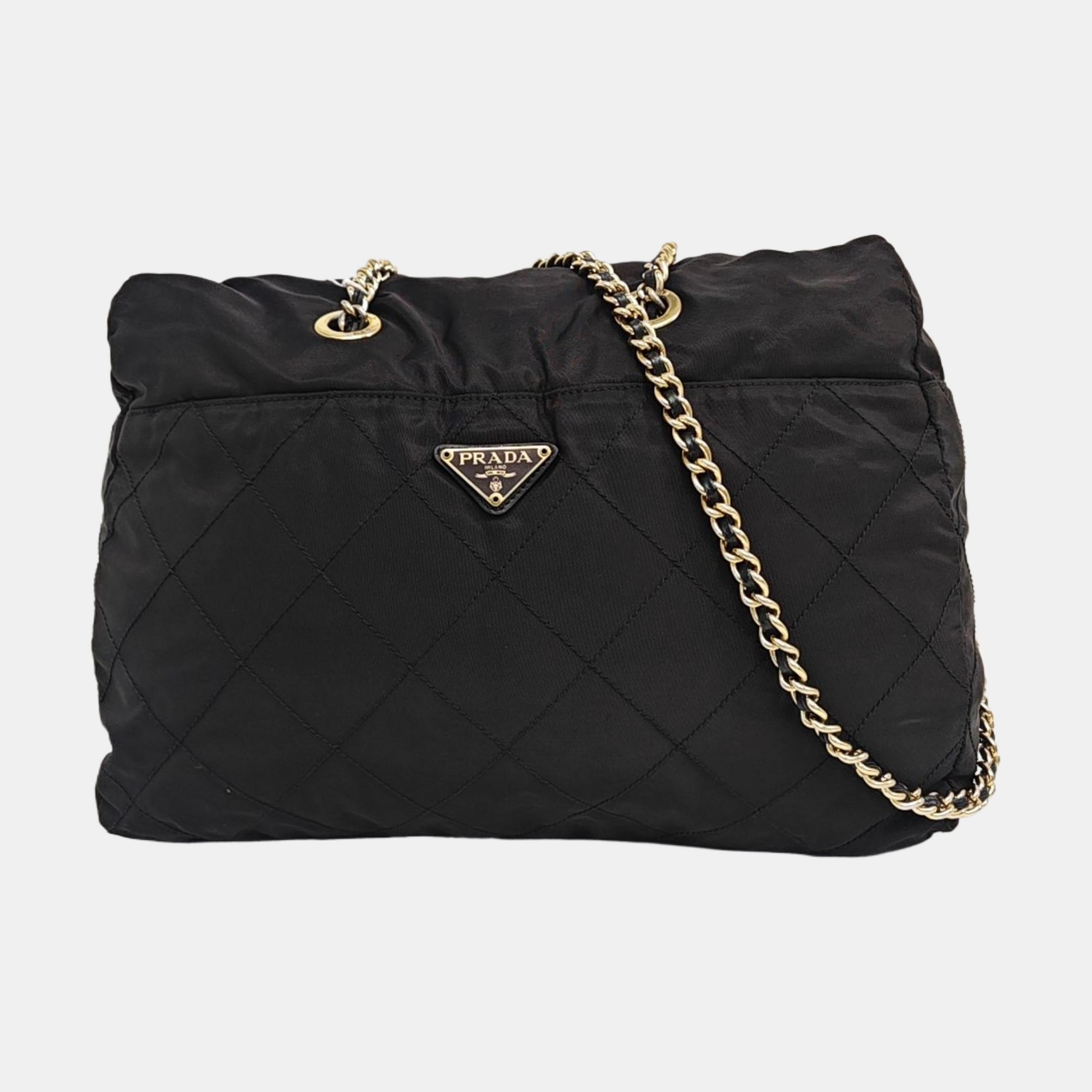 Nylon Shoulder Bag Black