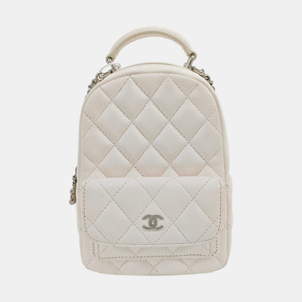 DUMA Mini Quilted Grained Calfskin White