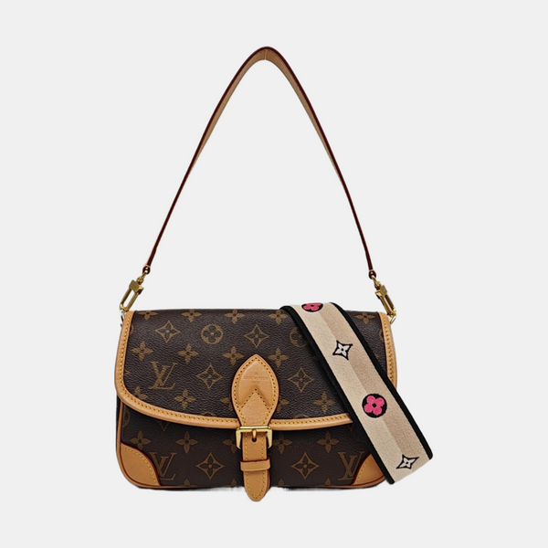 DIANE Monogram Coated Canvas Brown