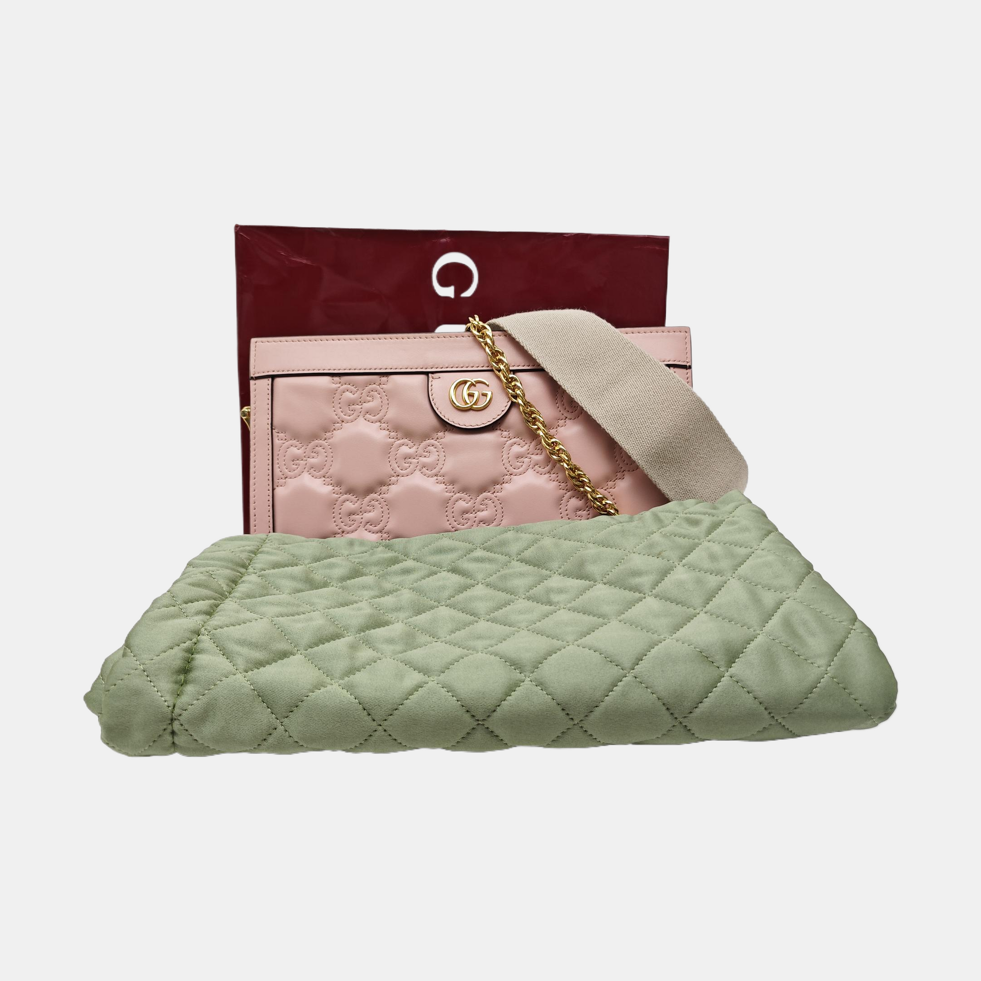 Ophidia Small Quilted Calfskin Pink