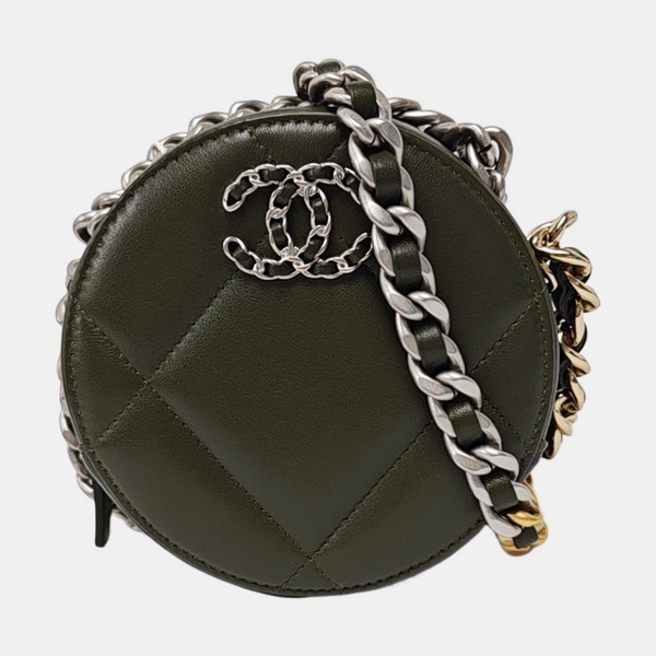 Authenticated pre-owned  CHANEL 19 Quilted Lambskin Green - Shoulder Bag at Looply