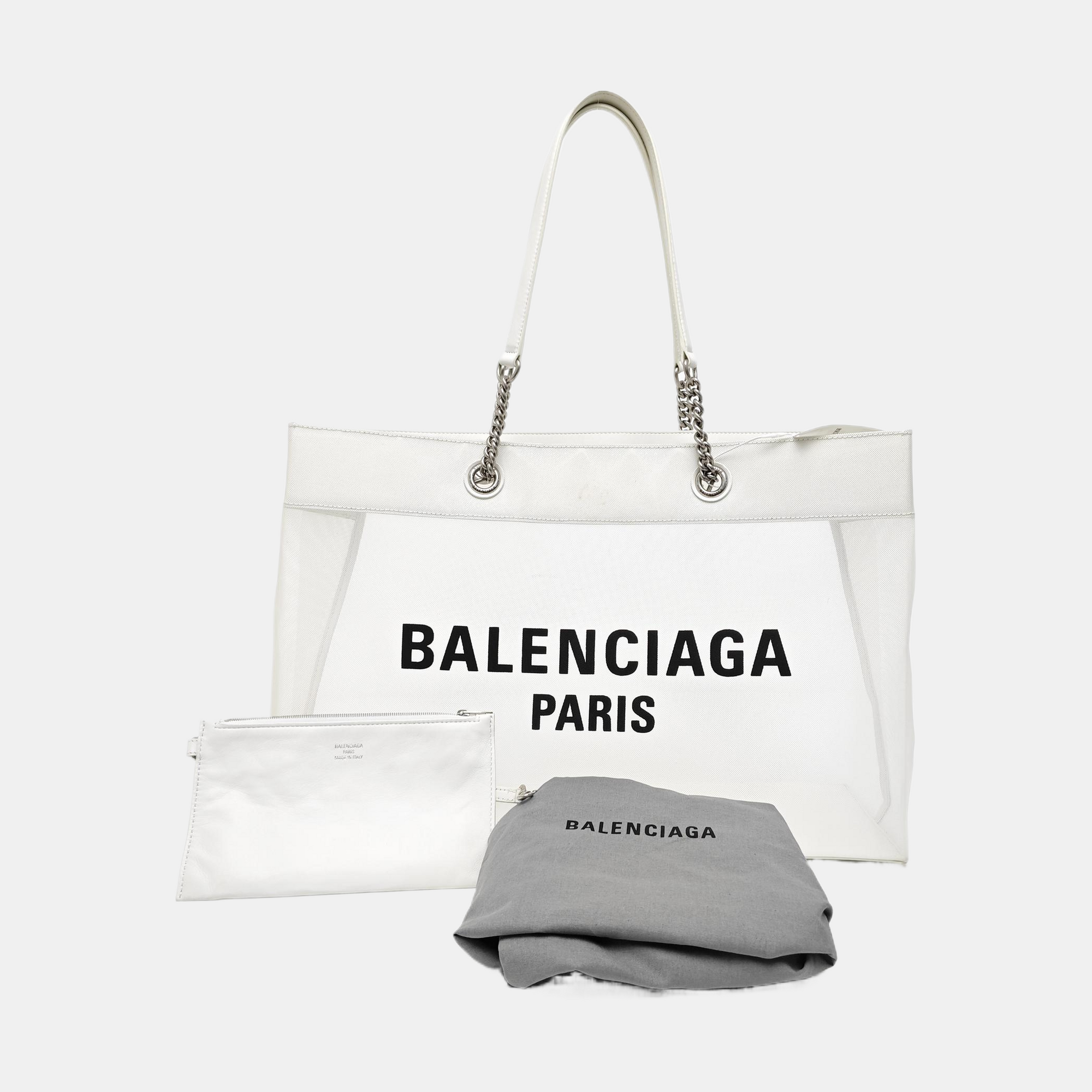 Lambskin Shoulder Bag Large White