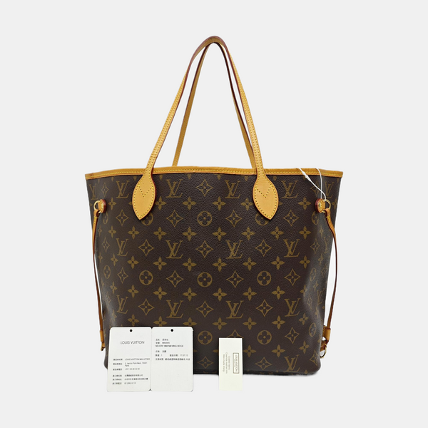 NEVERFULL MM Monogram Coated Canvas Brown
