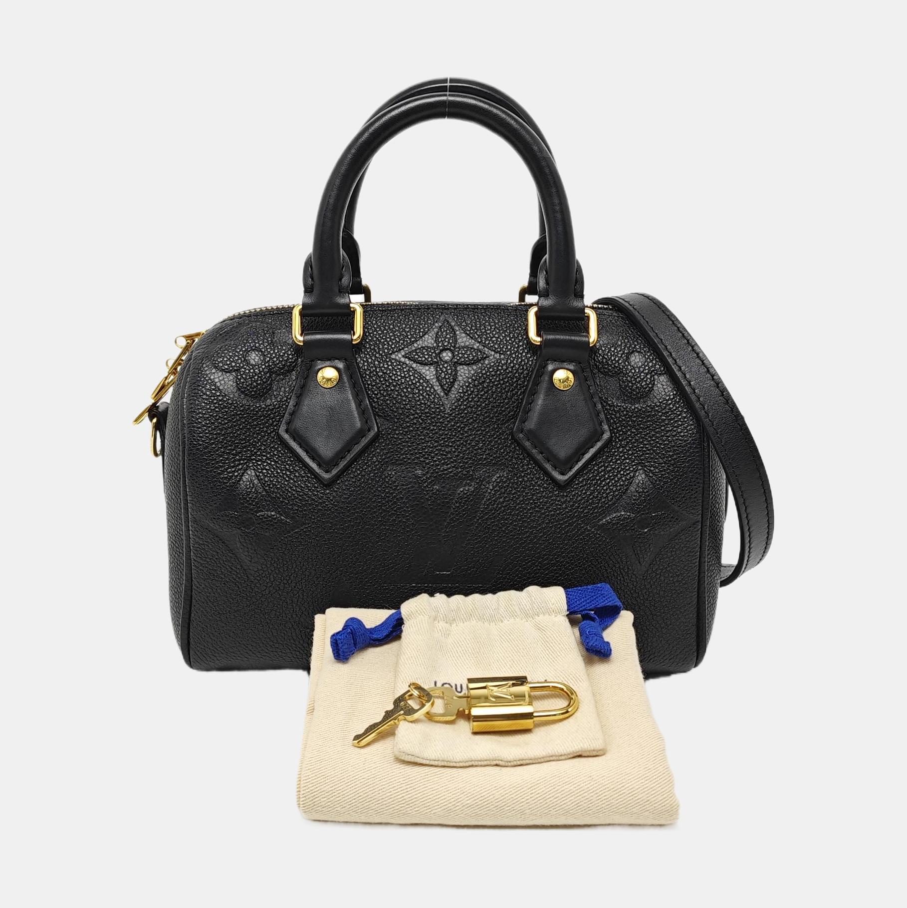 SPEEDY 20 Monogram Calfskin Black