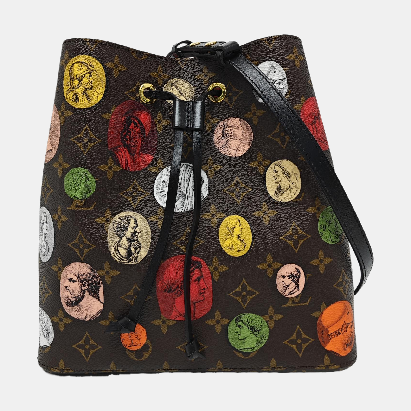 NÉONOÉ MM Monogram Coated Canvas Brown
