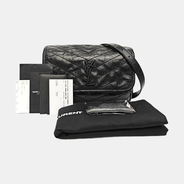 Calfskin Shoulder Bag Black