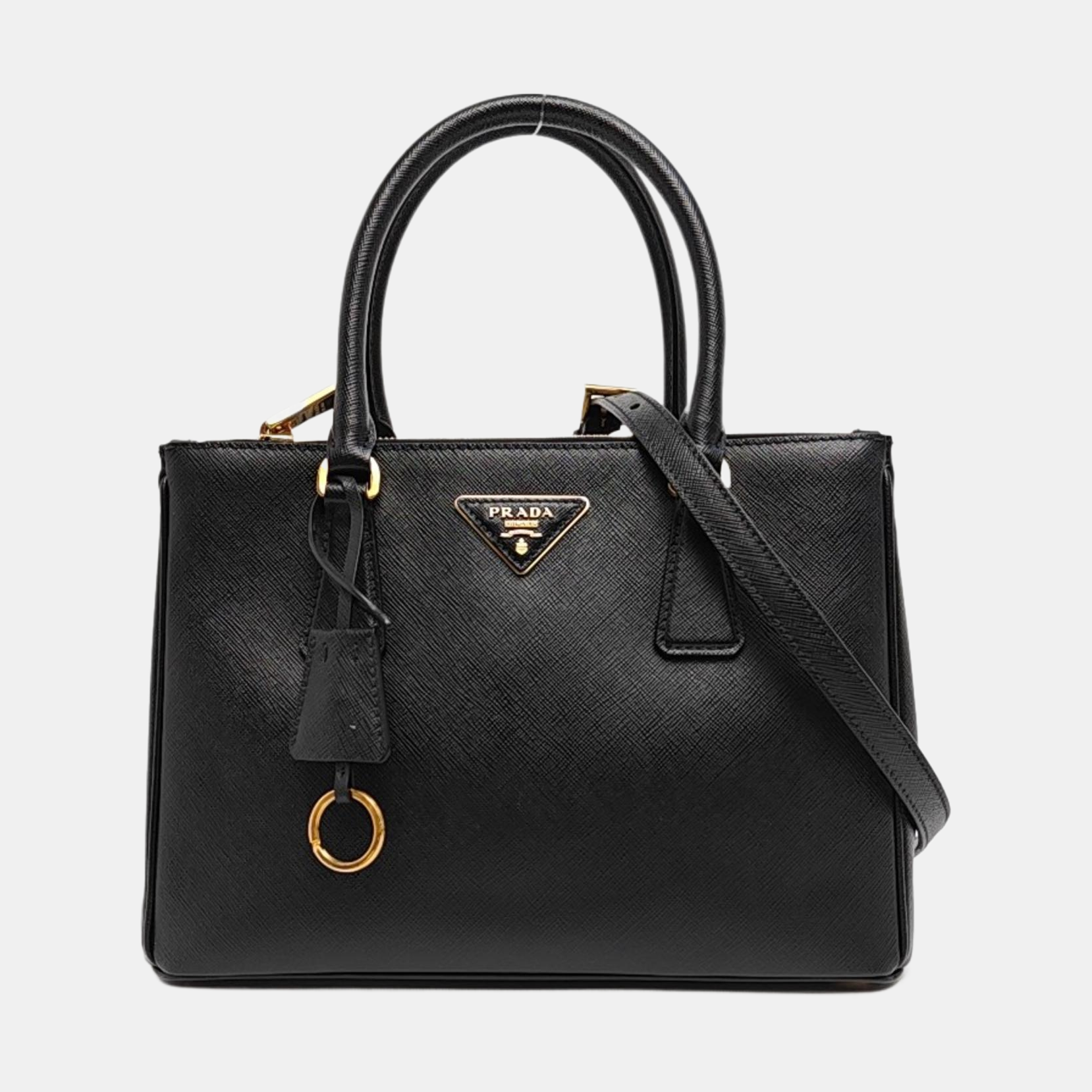 Galleria Medium Saffiano Calfskin Black