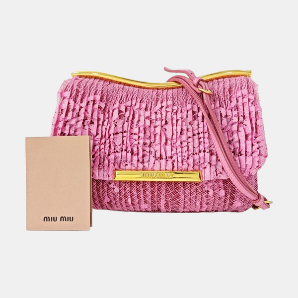Fabric Shoulder Bag Pink