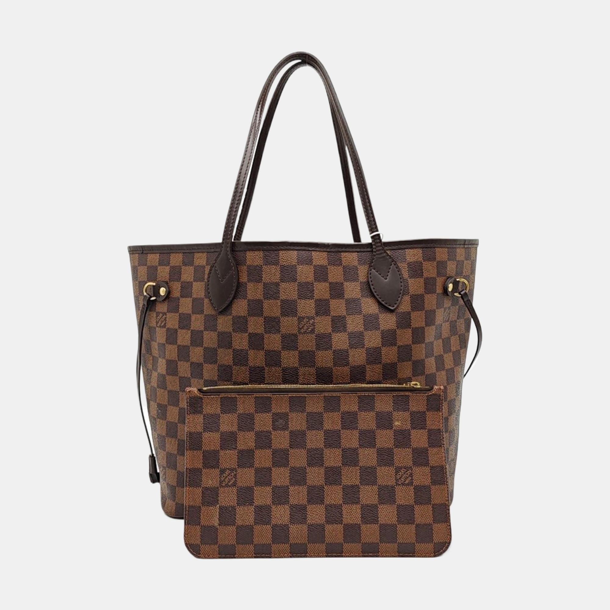 NEVERFULL MM Damier Ebene Coated Canvas Brown