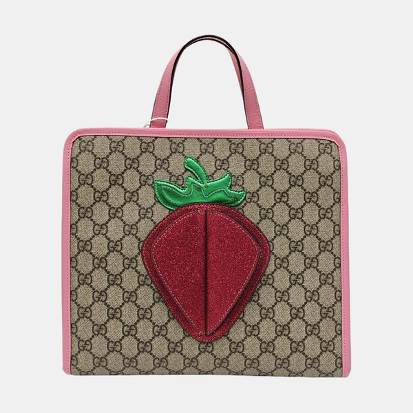 Children’s GG Bucket Monogram Coated Canvas Beige