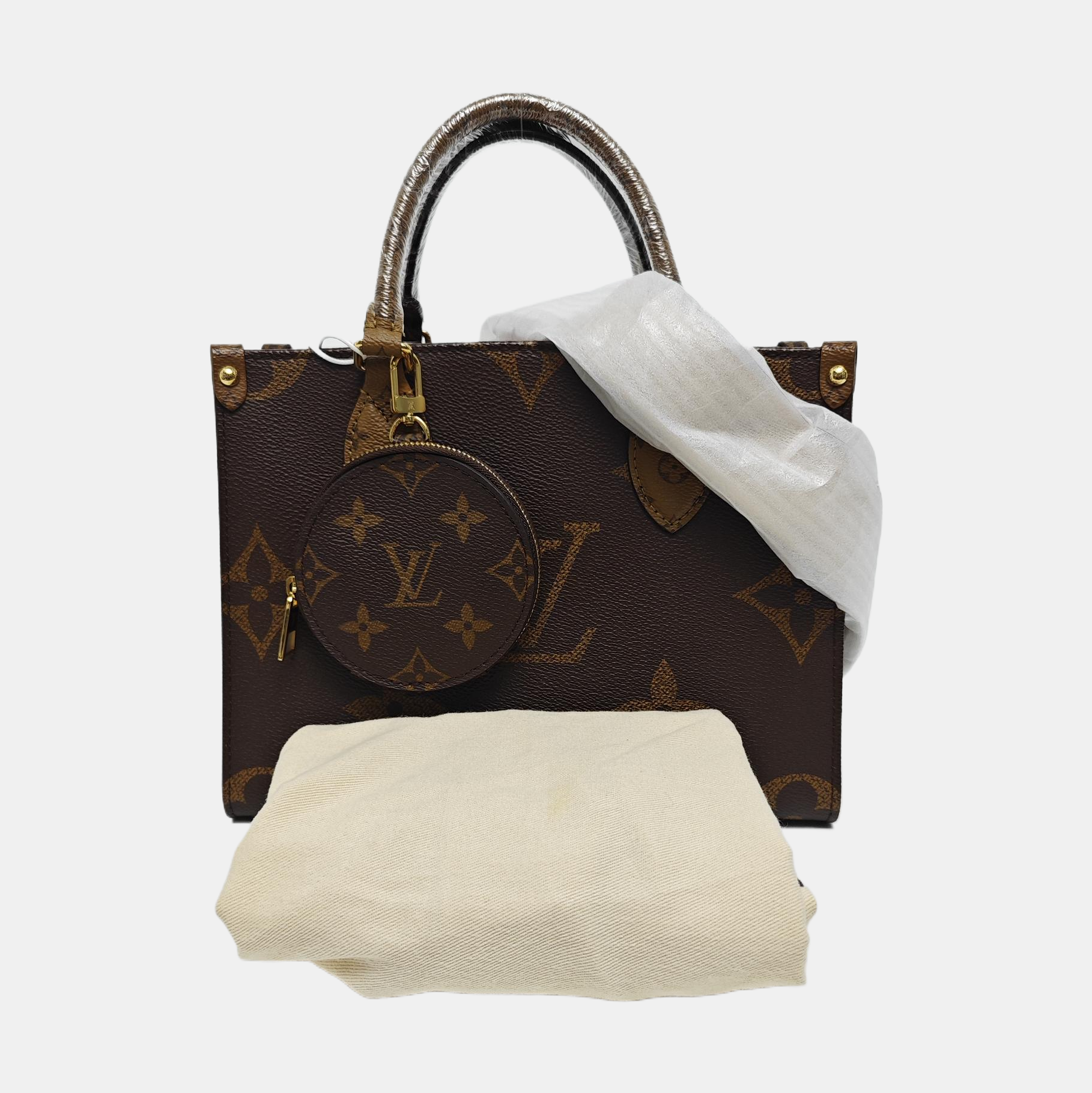 ONTHEGO PM Monogram Coated Canvas Brown