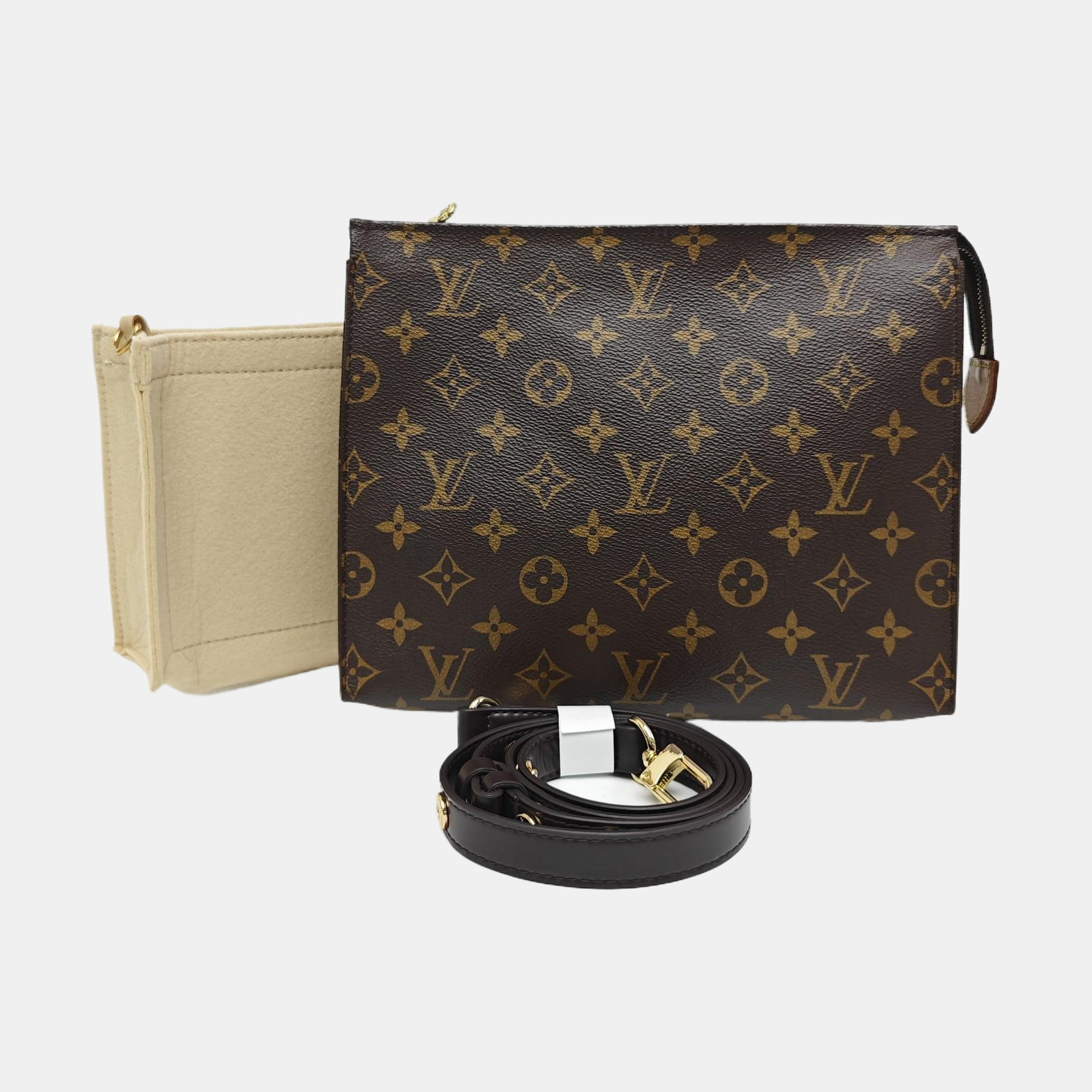 TOILET POCKET 26 Monogram Coated Canvas Brown
