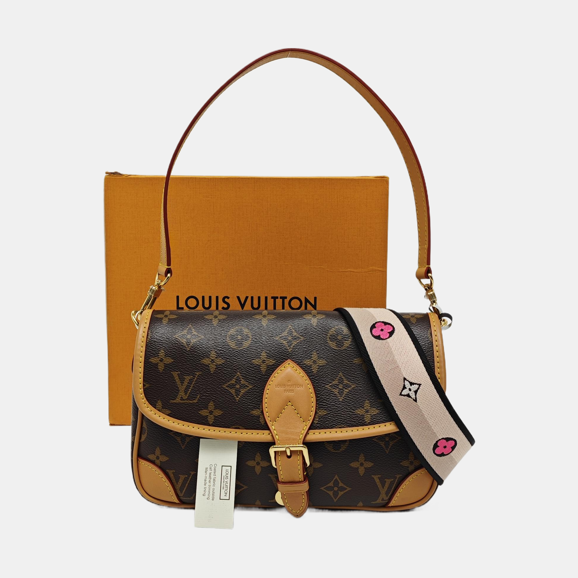 DIANE Monogram Coated Canvas Brown