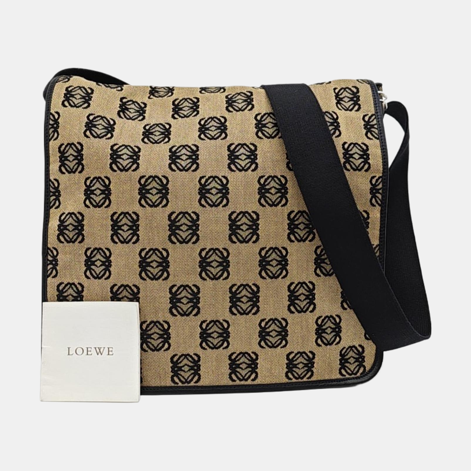 Monogram Canvas Shoulder Bag Beige
