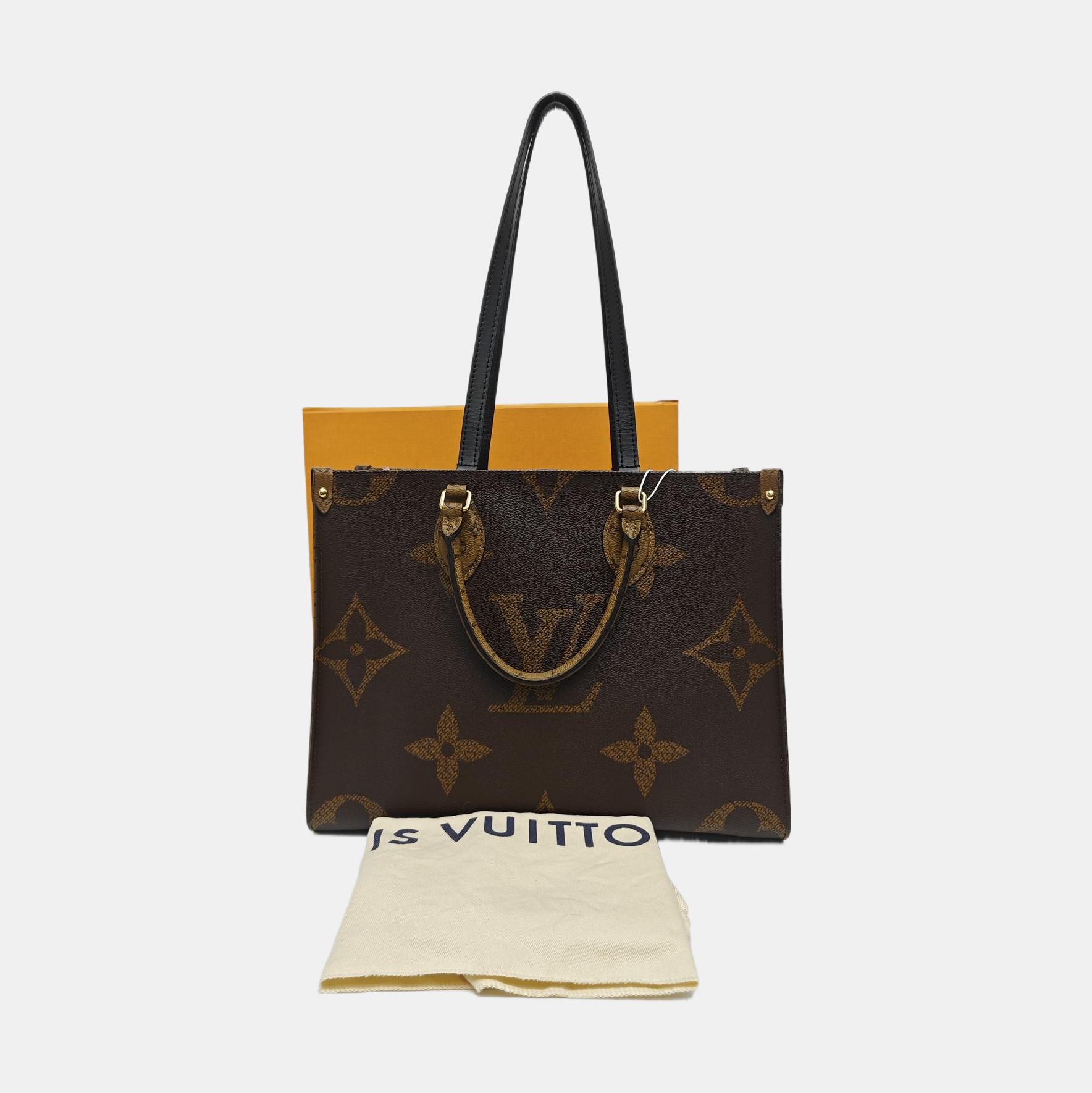 ONTHEGO MM Monogram Coated Canvas Brown