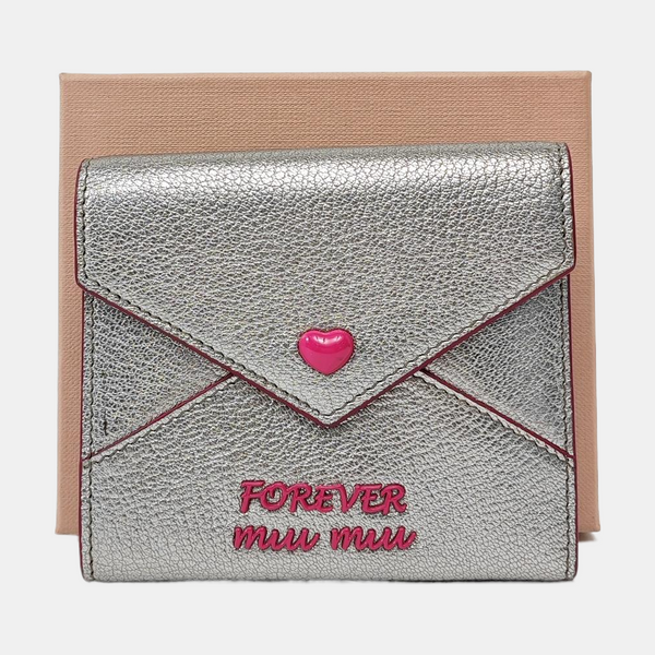 Love Lambskin Silver Wallet