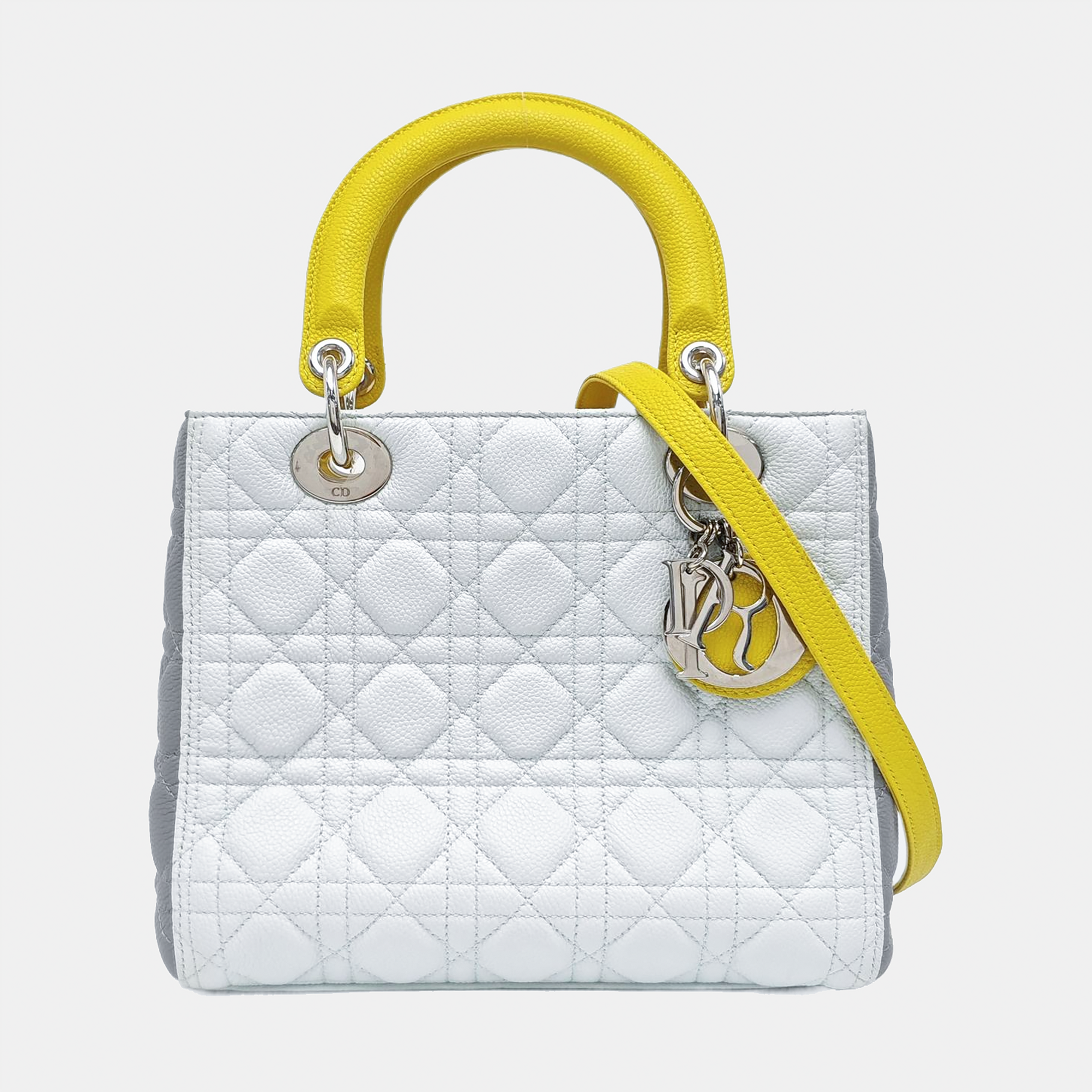 Lady Dior Medium Cannage Calfskin Blue