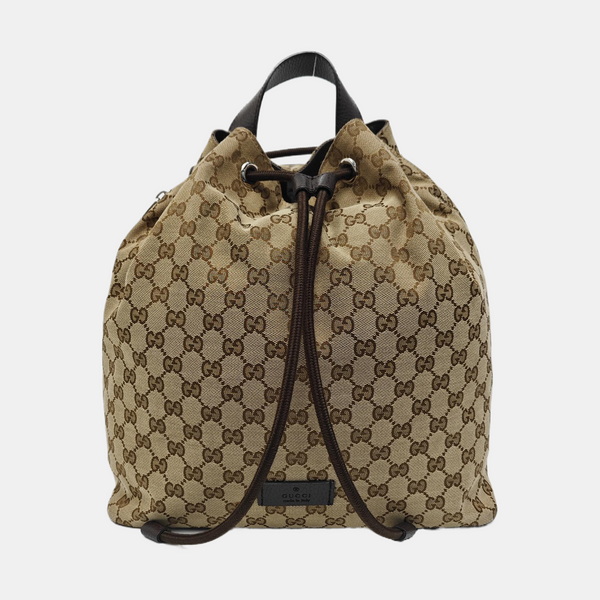 Monogram Canvas Backpack Beige