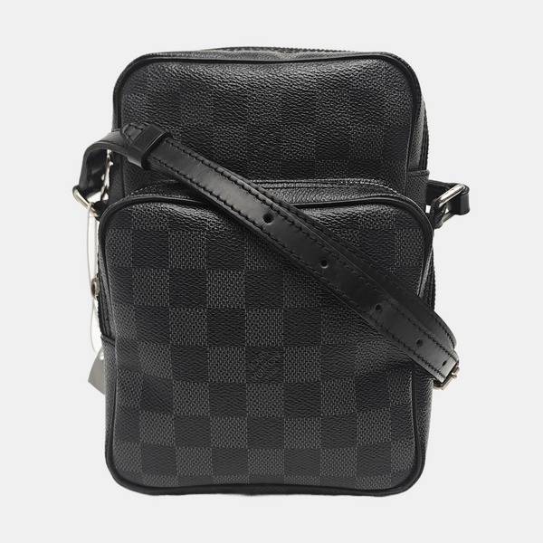 REM Damier Graphite Coated Canvas Gray