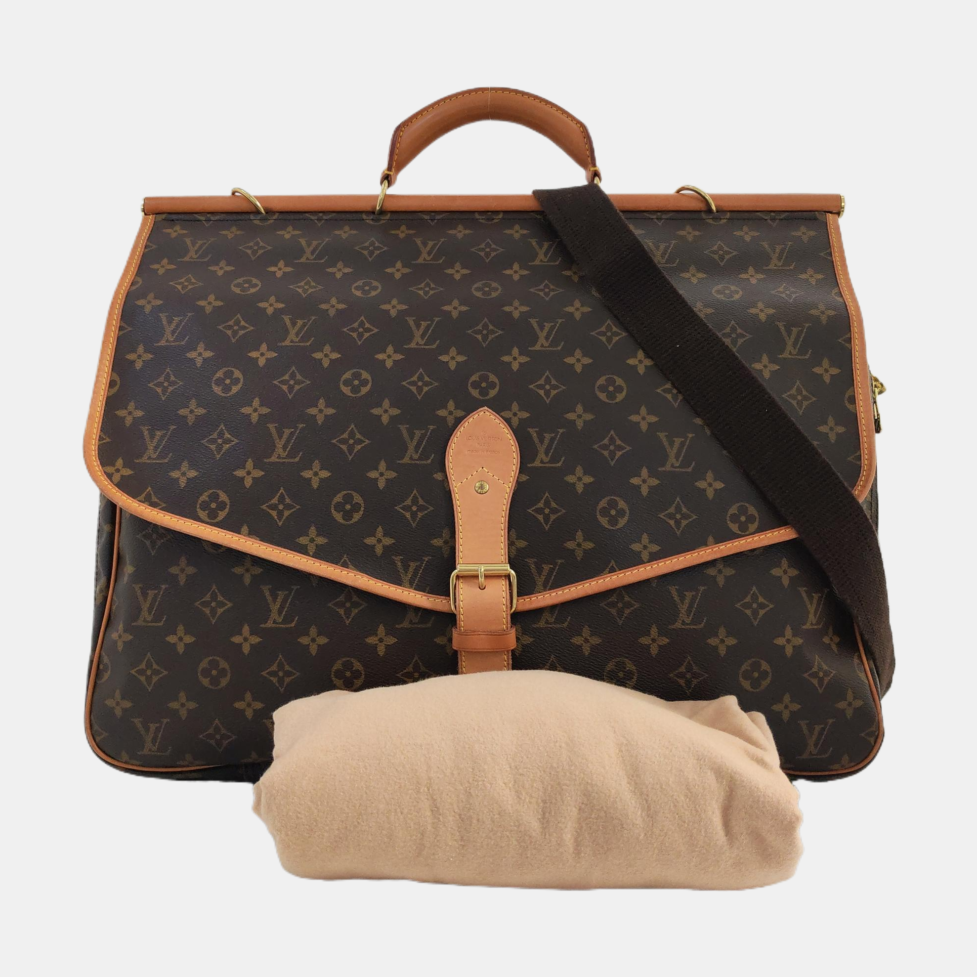 HUNTING Monogram Coated Canvas Brown
