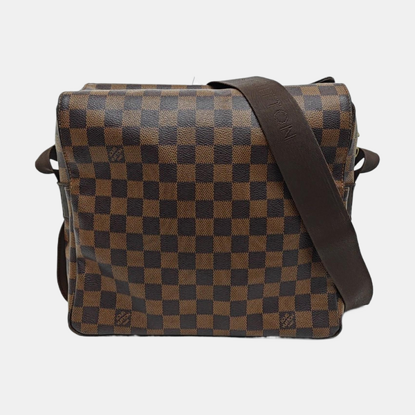 NAVIGLIO MM Damier Ebene Coated Canvas Brown